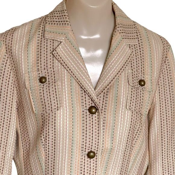 Vintage Harold’s Light Cotton Tweed Bold Button 2Pc Skirt Suit Set - Picture 6 of 16